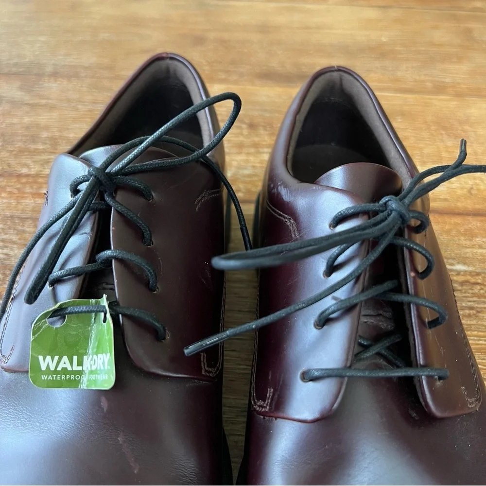 NEW Rockport Leather Ellingwood Oxford Waterproof Burgundy Men’s Sz 8.5M